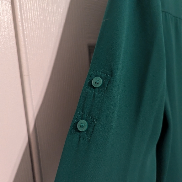 Green button down blouse, Express, Small - Picture 5 of 5
